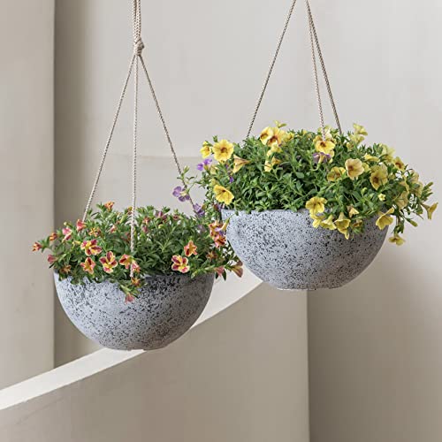 Hanging Planter Flower Plant Pots - 10 Inch-Set of 2