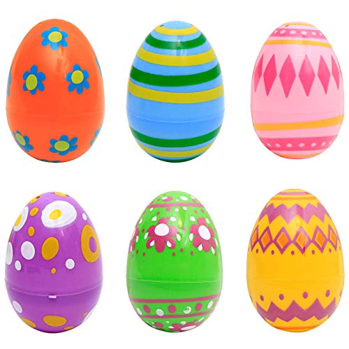 30 Pcs Printed Jumbo Plastic Eggs for Easter Egg Hunt