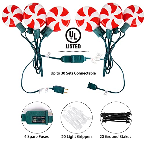 Christmas Lollipop Pathway Lights Outdoor- Plug in