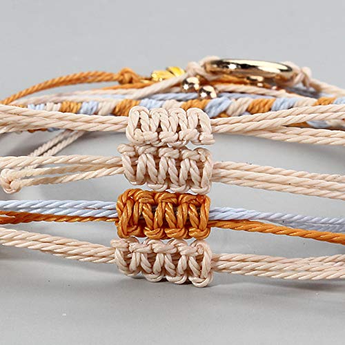 Sunflower String Bracelet Handmade Braided Rope Charms Boho Surfer Bracelet