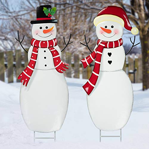 Christmas Snowman Yard Stakes Decoration