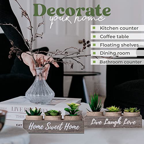 2 Sets of 6 Artificial Plants for  Home Decoration