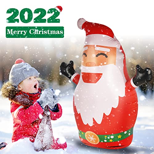 5FT Inflatable Santa Christmas  Decoration with Built-in LED Lights &String