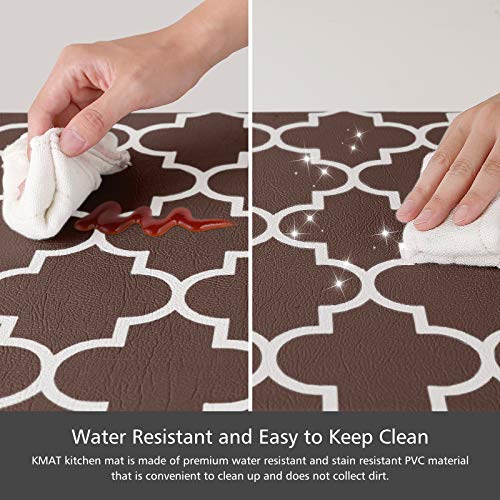 [2 PCS] Cushioned Anti-Fatigue Kitchen Rug, Waterproof Non-Slip