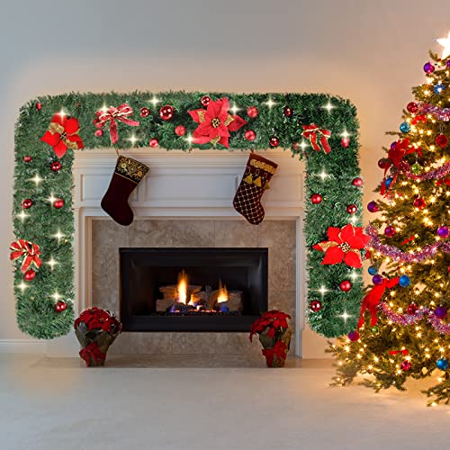 9Ft Christmas Garland with Lights