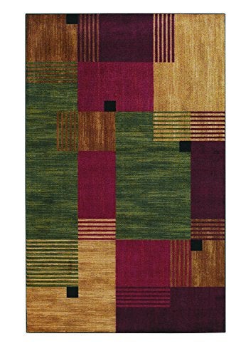 New Wave Alliance Geometric Area Rug, Tan/Red/Green