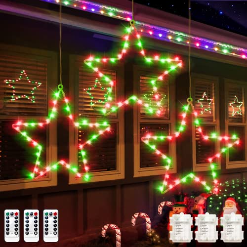 Christmas Window Lights 3 Pack Battery Operated
