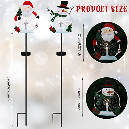 4 Pack Christmas Metal Lights Stakes Decoration