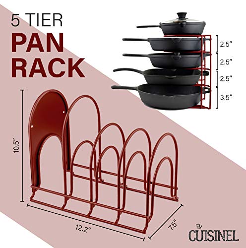 Heavy Duty Pan Organizer, 5 Tier Rack - Holds up to 50 LB  - No Assembly Required