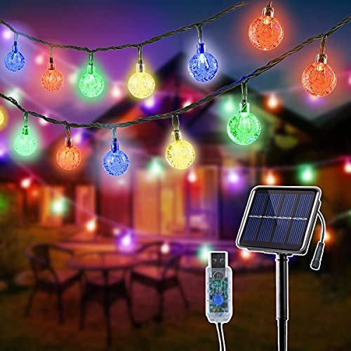 23ft 50 LED Globe Twinkle Fairy Lights for Garden Home Room Party (Solar powered)