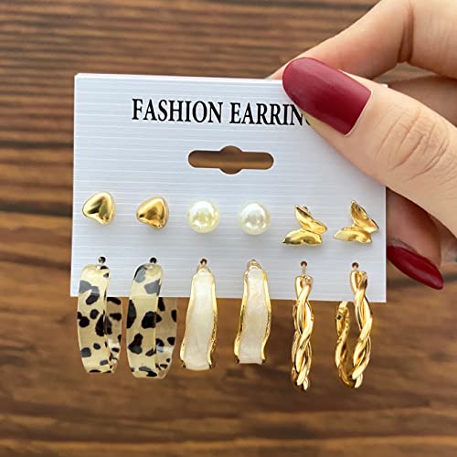 36 Pairs Pearl Earrings Set for Women Girls, Hypoallergenic