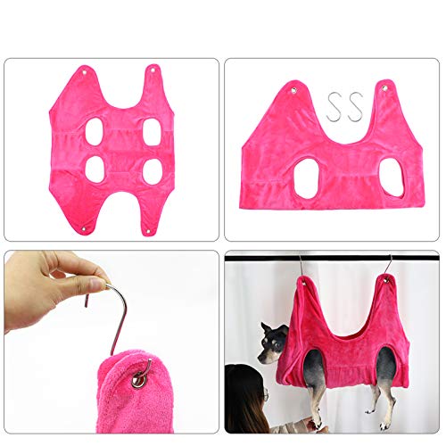 Puppy Dog/Cat Grooming Hammock Helper, Pet Bathing Microfiber Grooming Hammock