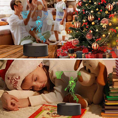 3D Illusion LED Night Light,7 Colors Gradual Changing Touch Switch USB Table Lamp