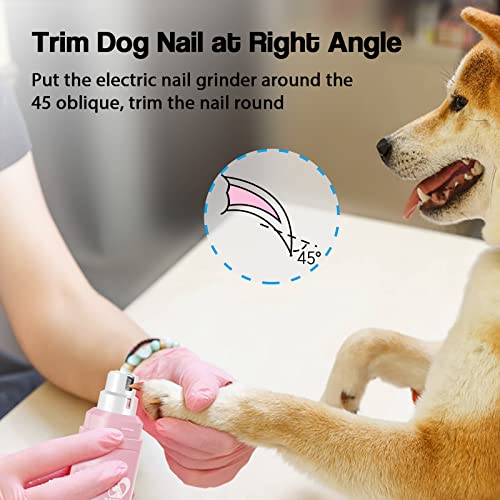 Dog Nail Grinder Upgraded -2-Speed Electric Rechargeable Pet Nail Trimmer