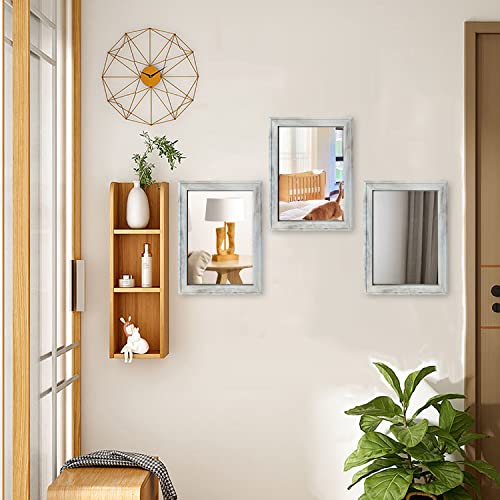 2PCS Farmhouse Frame Accent Wall Mirror (11"X15")