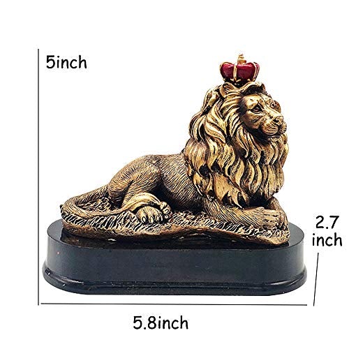 Lion King Figurines Statue, 5''H Office Desk Decoration, Nordic Style Collectible Figurines,