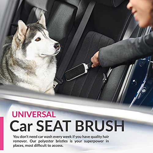 Pet Hair Remover for Couch Furniture Clothing Car Seat Carpet Pet Bed- Double-Sided Brush