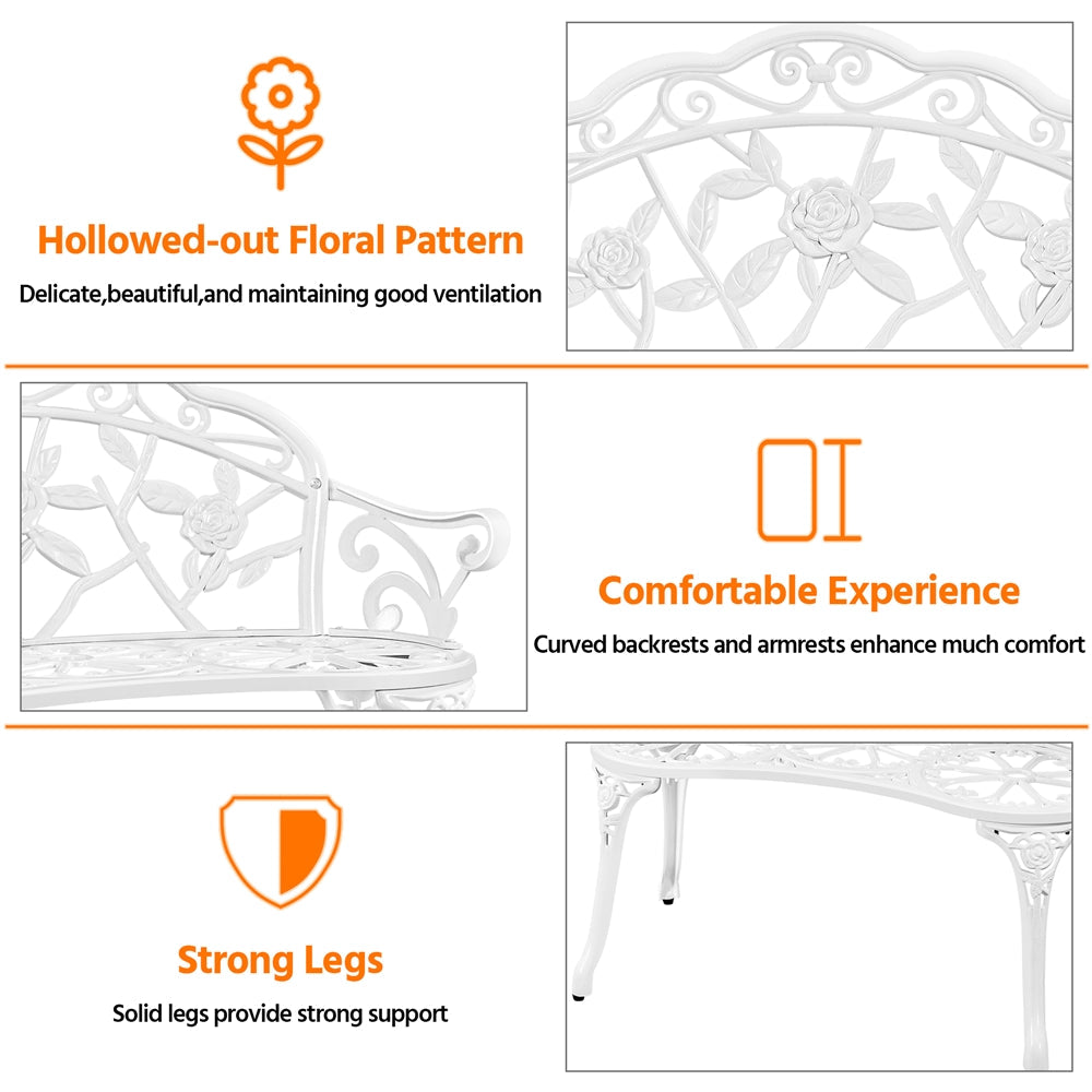 Outdoor Durable Aluminium Garden Bench