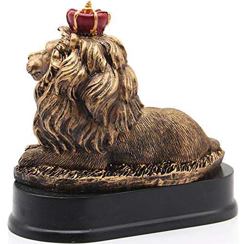 Lion King Figurines Statue, 5''H Office Desk Decoration, Nordic Style Collectible Figurines,