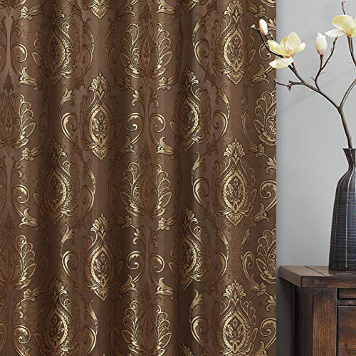 Simple Classic Window Curtain Panel Drape w/ Attached Wave Valance 2pcs Set  54x84"