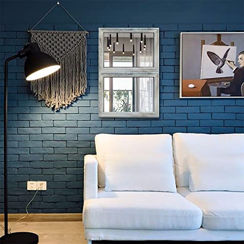 2PCS Farmhouse Frame Accent Wall Mirror (11"X15")