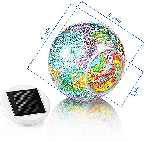 Color Changing Solar Powered Glass Ball Led Garden Lights figurine