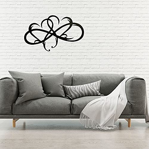 Infinity Double  Heart Steel Wall Decoration
