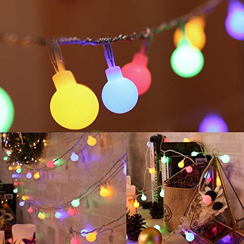 Globe Pastel Easter String Lights, 33ft 100 LED 8 Lighting Modes w/ Timer - Multicolor