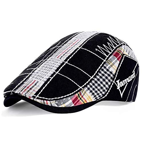 Men Beret Hat Cotton Buckle Adjustable Newsboy Hats Cabbie Gatsby Cap