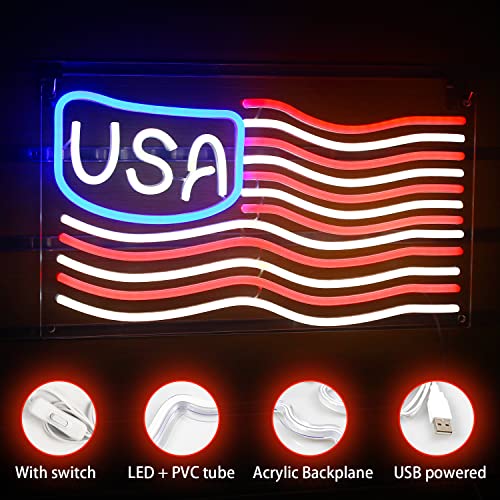 American Flag Neon Sign