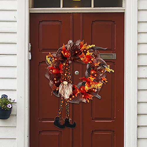 Halloween Wreaths w/ 30 LEDs for Home Decoration