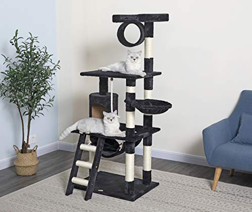 62-Inch Cat Tree, Black