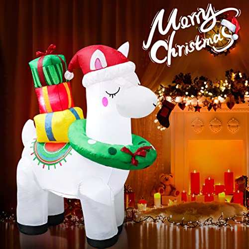 5FT - Inflatable Christmas Decoration Alpaca w/ LEDs