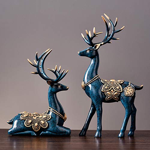 2pcs Modern 11.4" Large Deer Decoration Sculptures