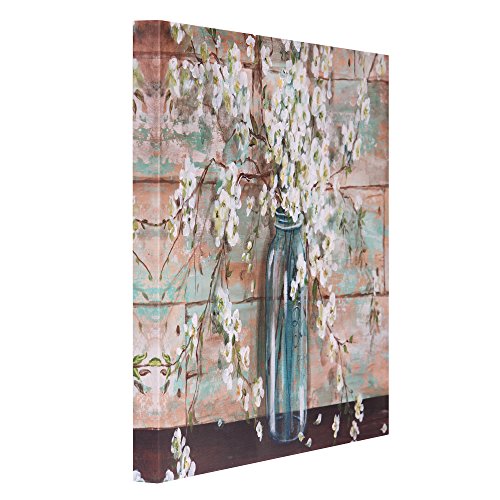 Blooms In Mason Jar Floral Canvas Art, 24" x 36"