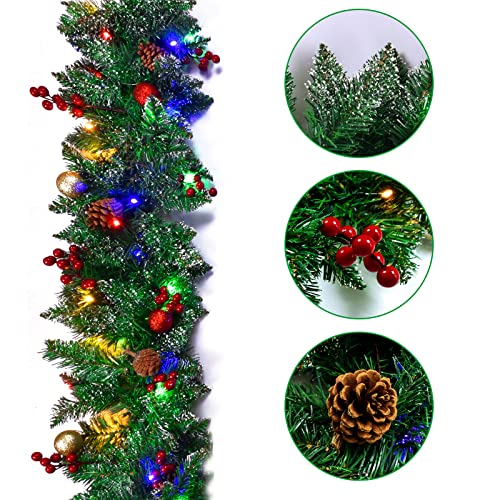 9ft Christmas Decorations Garland with 50 Lights