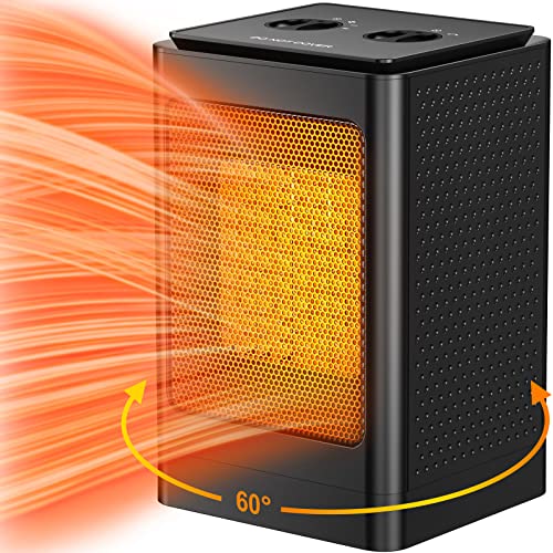 Space Heater, 60°Oscillating Portable Electric Heater Indoor Use
