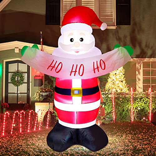 6ft Santa Claus Christmas Inflatables  w/ LEDs