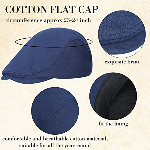 4 Pieces Men's Flat Cap Ivy Newsboy Hat