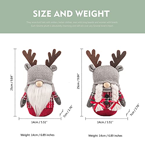 Christmas Santa Gnomes Plush Decoration, Set of 2