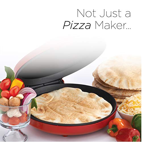 Pizza Plus Meal Electric Food Makers, 12 inch, Red