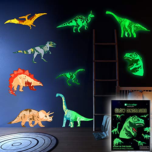 Large Dinosaur Wall Decals Glow in The Dark Stickers for Home Decoration