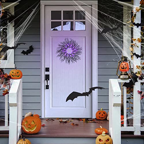 [ Prelit & Timer ] Halloween Wreath Hanging Decoration