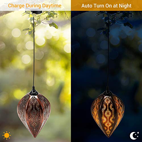 2 Pack Hanging Oxy LED Solar Garden Lanterns