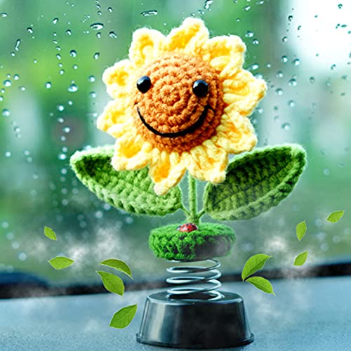 Sunflower Crochet Handmade Car Accessories Dashboard Decoration