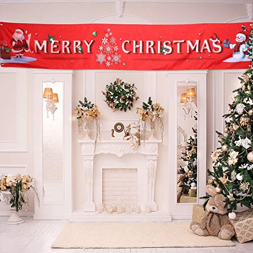 Merry Christmas Banner Sign 9.8 x 1.6