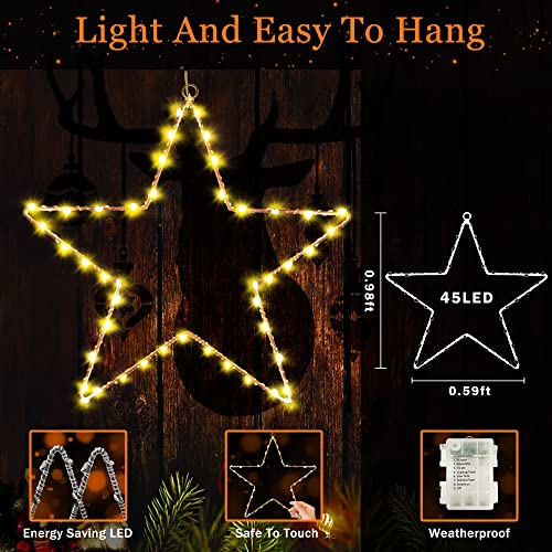 Christmas Window Lights 3 Pack Battery Operated