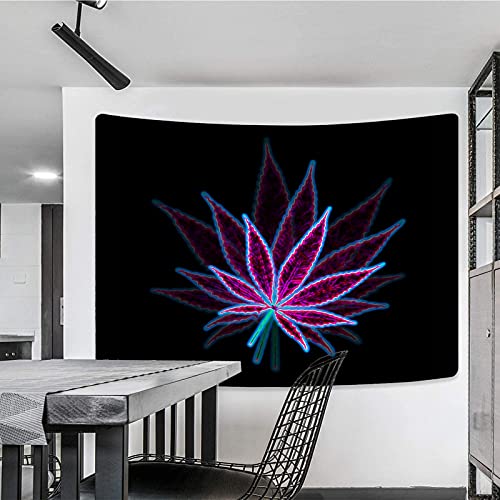 Purple Black Maple Leaf Art Tapestry  for Wall Decoration (59.1 x 39.1 inch)