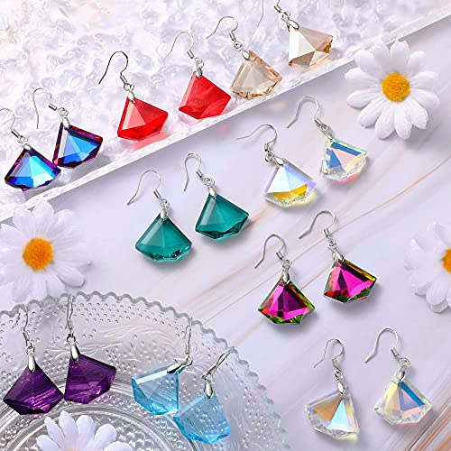 12 Pairs Crystal Dangle Earrings Set for Women