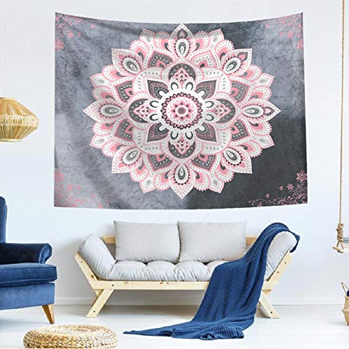 Psychedelic Mandala Wall Hanging Tapestry (51 x 60 Inches)